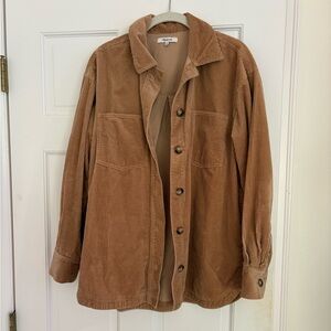 Madewell Tan Corduroy shirt jacket